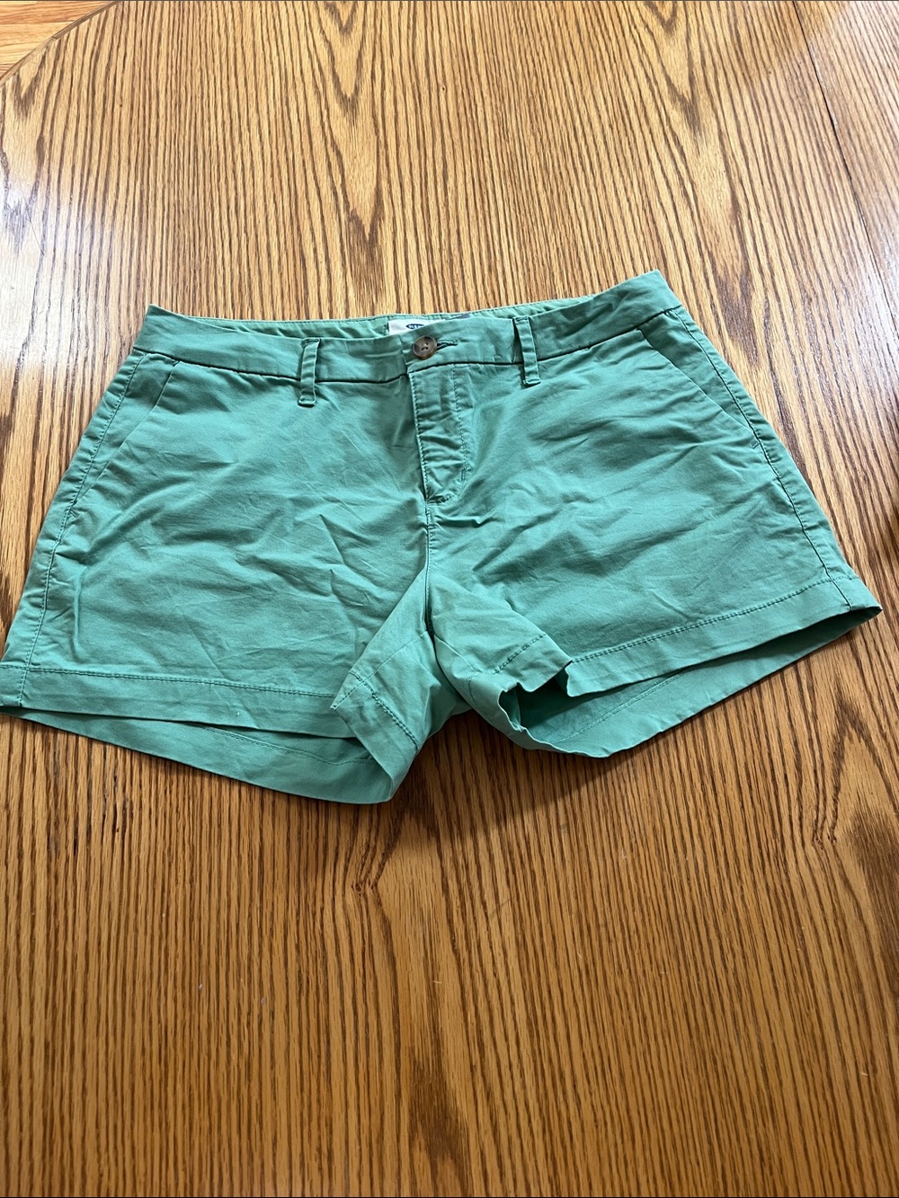 Old Navy High-Waist Cotton Shorts in Seafoam